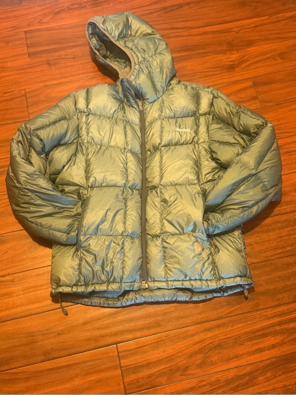 Cloudveil Men's Hooded Puffer Jacket in Olive Green - Lightweight Insulated Coat